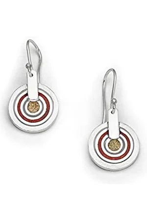 DUR Ohrringe „Roter Pirat“ aus 925er Sterling- mit Strandsand und roter Koralle – Ausdrucksstarker maritimer Schmuck, Maße: 35 mm x 15 mm, O5281