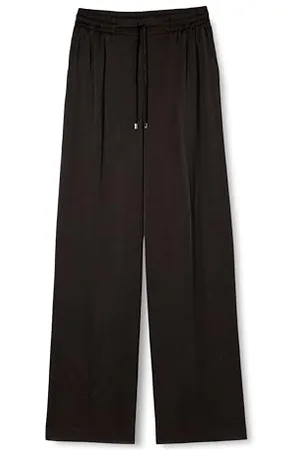 Ted Baker Damen WMT-UMAIBO-Satin Wide Leg Jogger Klassische Hose, Black, 34