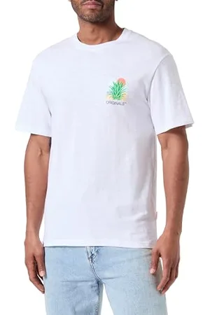 JACK & JONES Herren JORARUBA Chest EMB Tee SS Crew Neck T-Shirt, ,M