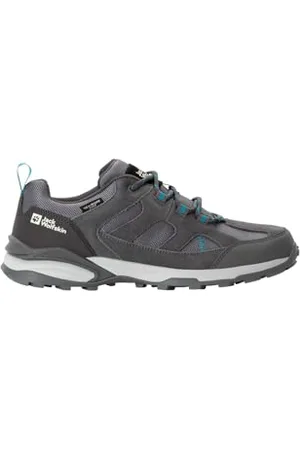 Jack Wolfskin Damen Trail Hiker Texapore Low W Wanderschuh, Tarmac Grey/Light Blue, 43 EU