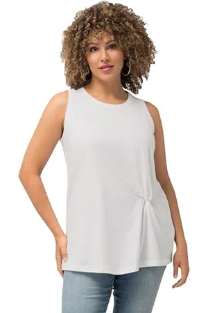 Ulla Popken Damen Top mit Knotendetail T-Shirt, , 62-64