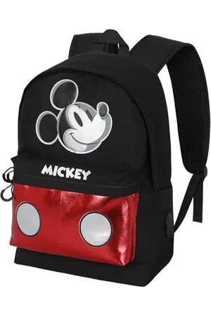 Disney Micky Maus Iconic-HS Silver Rucksack, Schwarz, 30 x 41 cm, Kapazität 22 L