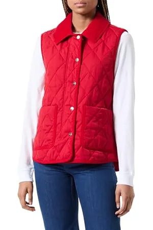 GANT Damen Quilted Vest with Cord Details Weste, , 38