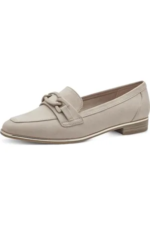 Marco Tozzi Damen Slipper mit Blockabsatz Vegan, Beige , 37 EU