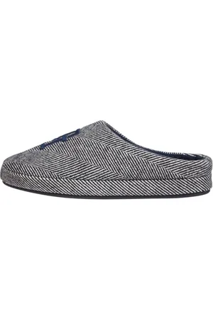 Tommy Hilfiger Herren Hausschuhe Herringbone flauschig, (Black), 45/46