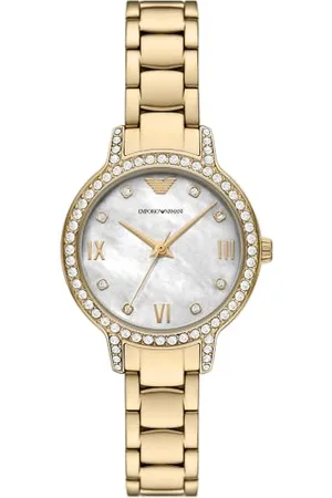 Emporio Armani Damen Analog Quarz Uhr mit Edelstahl Armband AR11652