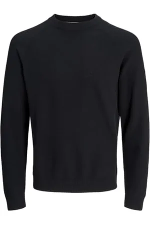 JACK & JONES JACK&JONES Herren JCOMAZER Knit Crew Neck Strickpullover, Black, Large