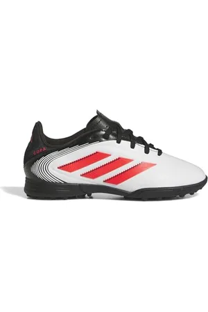 adidas Unisex COPA Pure III Club Turf Football Boots Kids Sneaker, FTWR White/Lucid red/core Black, 36 2/3 EU