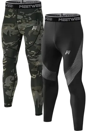MEETWEE Thermounterhose Herren, Thermounterwäsche Lange Unterhose Winter Leggings Funktionsunterwäsche Skiunterwäsche Warme Unterwäsche Männer