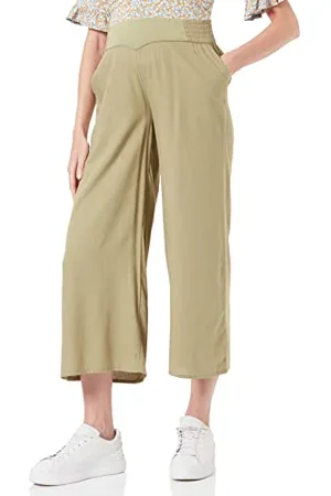 ESPRIT Damen Pants Woven Under The Belly 7/8 Hose, Real Olive-307, 38