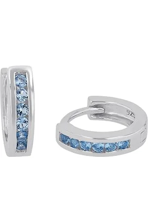 Prinzessin Lillifee Creolen 925 Sterling Silber Mädchen Kinder Ohrschmuck, mit Zirkonia synth., 1,2 cm, Silber, Kommt in Schmuck Geschenk Box, 2036438