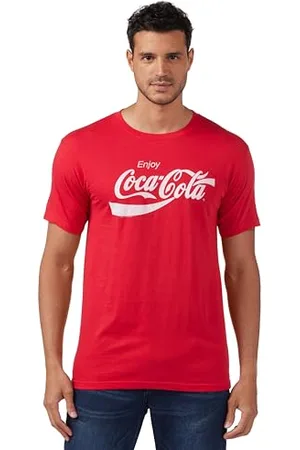 Coca-Cola Herren Eighties Coke Short Sleeve T-Shirt, /Ausflug, einfarbig (Getaway Solids), Klein