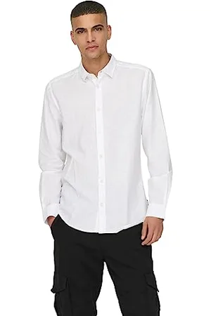 Only & Sons Herren Freizeit Hemd ONSCAIDEN - Slim Fit XS S M L XL XXL Grün, Größe:M, Farbe:White 22012321