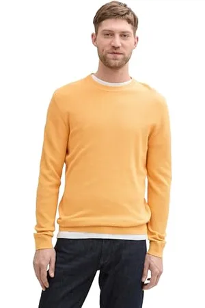 TOM TAILOR Herren Basic Strickpullover aus Baumwolle, , L