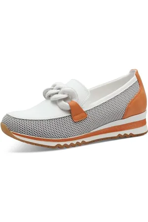 Marco Tozzi Damen Slipper mit Keilabsatz Bequem, Weiß , 40 EU