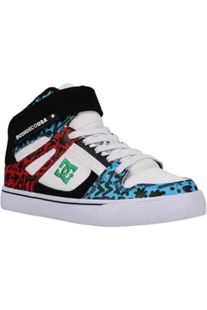 Dcshoes Pure High-Top Ev Sneaker, White/Blue/Red, 32 EU