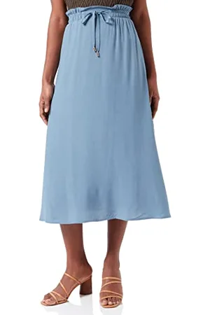 ESPRIT Collection Damen 992eo1d302 Rock, Grey Blue, 32 EU