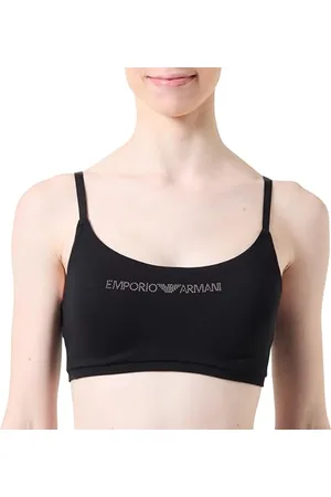 Emporio Armani Damen Essential Studs Logo Bralette Bra Gepolsterter BH, , M
