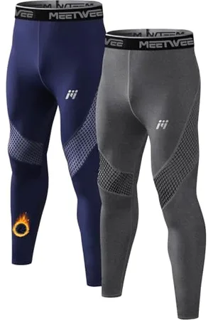 MEETWEE Thermounterhose Herren, Thermounterwäsche Lange Unterhose Winter Leggings Funktionsunterwäsche Skiunterwäsche Warme Unterwäsche Männer