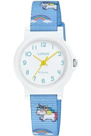 Lorus Mädchen Analog Quarz Uhr mit Nylon Armband RRX47JX9