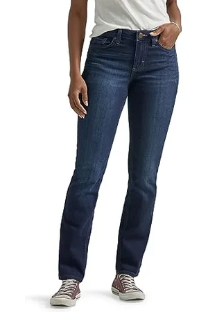 Lee Damen Legendary Mid Rise Straight Leg Jeans, Nachtschatten , 44 Kurze Schlauch