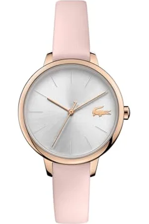 Lacoste Analog Quarzuhr für Damen Kollektion Cannes mit Pinkes Lederarmband - 2001101