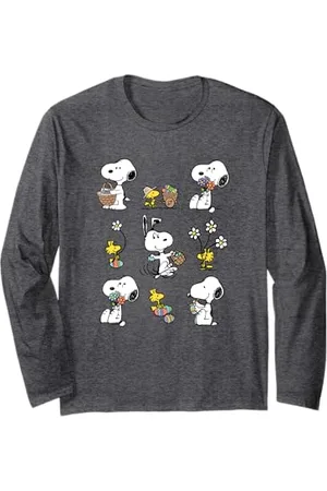Peanuts Snoopy Woodstock Osterfrühlingsmuster Langarmshirt