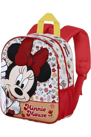 Disney Minnie Maus Flowered-Elite 3D Rucksack, Rot, 25 x 30 cm, Kapazität 7 L