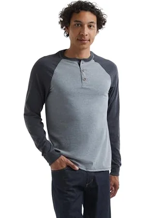 Hanes Herren Beefy Henley Shirt, , X-Groß