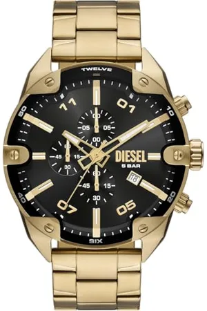 Diesel Herren Analog Quarz Uhr mit Edelstahl Armband DZ4678
