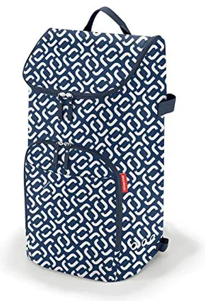 Reisenthel Citycruiser bag herringbone grey Einkaufsbag (Kompatibel mit dem Citycruiser-Gepäckträger separat erhältlich) Mit stabiler Bodenplatte und einer Belastbarkeit von 25 kg, Couleur:blau