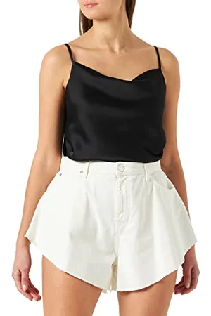Pinko Damen Calma Shorts Bull Badehose, Z04_Bianco Brill, 28