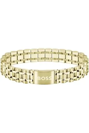 HUGO BOSS Jewelry Armband mit Knebelverschluss für Herren Kollektion OWAN in Gelbgold - 1580645
