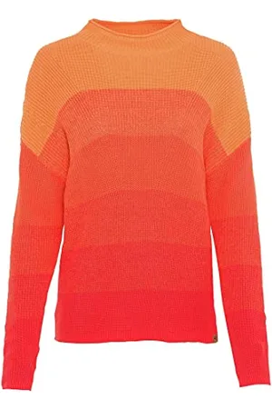 Camel Active Womenswear Damen 3095365K70 Pullover, FRESH ORANGE, XL