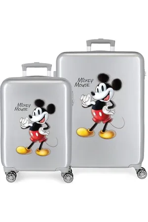 Disney 100 Mickey Kofferset Grau 55/70 cm Starres ABS Integriertes TSA-Schloss 119L 6 kg 4 Doppelrollen Handgepäck