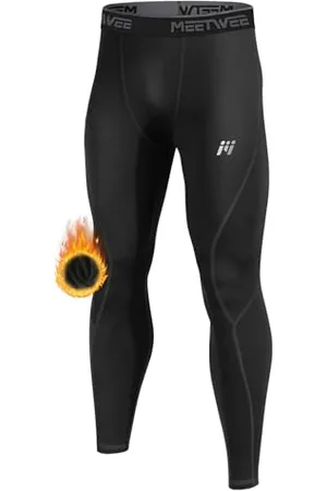 MEETWEE Thermounterhose Herren, Thermounterwäsche Lange Unterhose Winter Leggings Funktionsunterwäsche Skiunterwäsche Warme Unterwäsche Männer