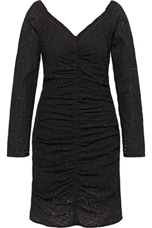 Faina Damen Kleid mit Lochstickerei, , S