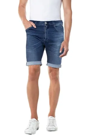 Replay Herren Jeans Shorts RBJ 901 Tapered-Fit mit Power Stretch, (Blau), 31
