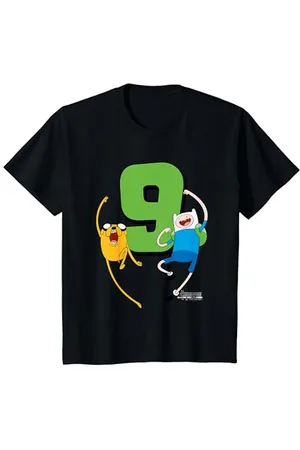 Cartoon Network Kinder Adventure Time Finn and Jake 9th Birthday T-Shirt