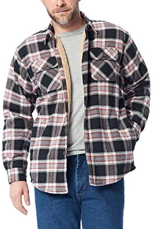 Wrangler Herren Long Sleeve Sherpa Lined Shirt Jacket Hemd mit Button-Down-Kragen, , L