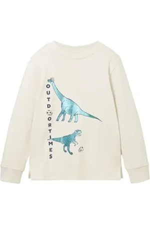 TOM TAILOR Jungen 1038240 Sweatshirt mit Print, 13808-Creme, 128/134