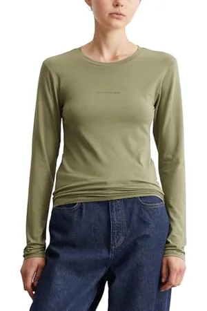 Marc O’ Polo Marc OߴPolo Denim Damen Langarmshirt aus Bio-Baumwolle mit Stretch-Anteil, Schwarz , XS