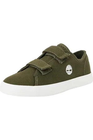 Timberland Low Hook & Loop Sneaker, Newport Bay Dark Green Canvas, 9