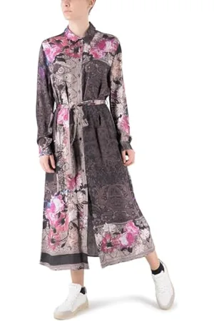 Replay Damen Kleid Blumenmuster, Mehrfarbig (Multicolor 010), XS