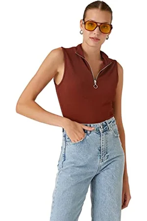 Koton Women Zipper Neck Tank Top