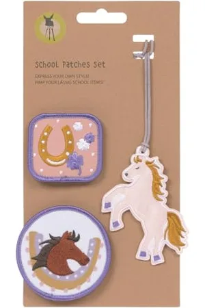 LÄSSIG Anhänger und Patches Set (3 Stk.) mit Druckknopf/School Patches Set
