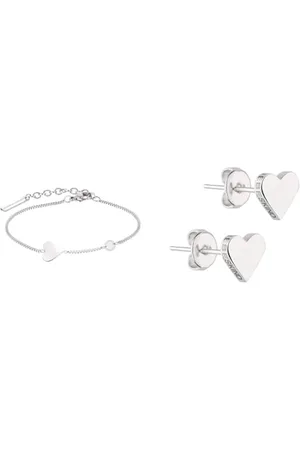 liebeskind Armband & Ohrringe LJ-0500-E-08 Damen Ohrstecker Herz Edelstahl , One Size
