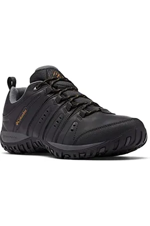 Columbia Woodburn II WP wasserdichte Wanderschuhe für Herren, Schwarz (Black x Caramel), 42 EU