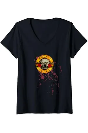 Guns N´Roses Offizielle Spritzkugel T-Shirt mit V-Ausschnitt