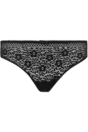 Dim Sublim Slip aus transparenter recycelter Blumenspitze Damen Black 34